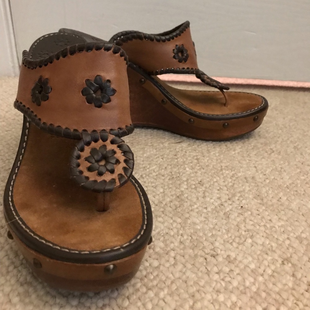 Jack Rogers wooden wedges - size 7.5 - never worn